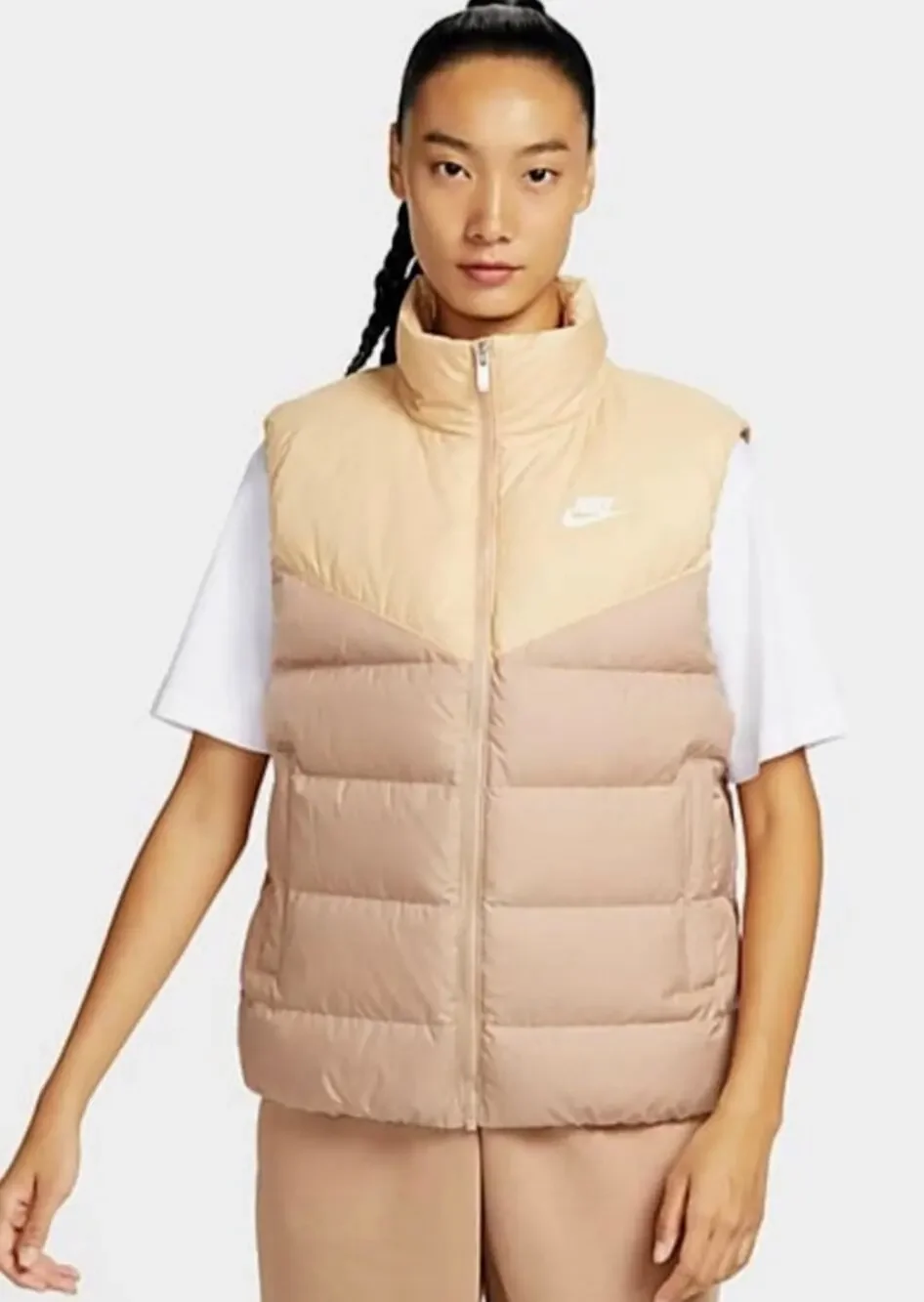 Nike Sportswear Therma-FIT Windrunner Women's Down Vest Hemp/Sesame/White XXL